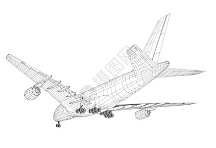 客机  3d 它制作图案乘客天空翅膀假期蓝图草稿空气航空旅游飞机图片