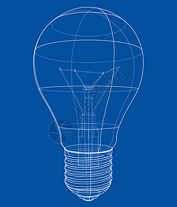 轮廓灯泡 韦克托草图活力家庭绘画插图艺术创造力互联网蓝图技术图片