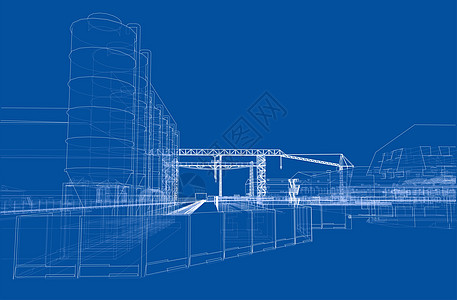 工厦大纲房子框架蓝图城市场景工厂白色活动黑色工业图片