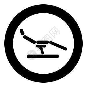 圆形或圆形的牙医椅图标黑色外科工具圆圈座位医疗手术扶手椅矫正椅子诊所图片