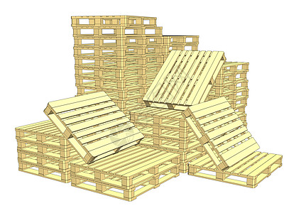 木质货盘 白纸孤立木材调色板送货木板船运盒子工厂小路生产纸板图片