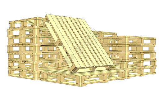 木质货盘 白纸孤立工作小路纸板船运运输货运仓库送货工厂贮存图片