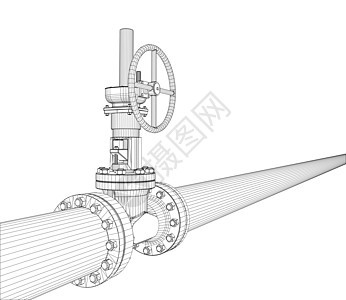 工业阀门  3d 它制作图案管子工程气体管道制造业植物旋转白色绘画螺栓图片