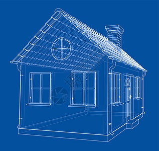 带瓦屋顶的小房子住房住宅金融保险绘画3d抵押建筑学财产贸易背景图片