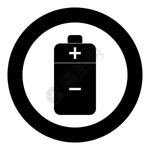 电池图标黑颜色在 circl圆形圆圈技术电量充电器玻璃活力圆柱燃料收费图片