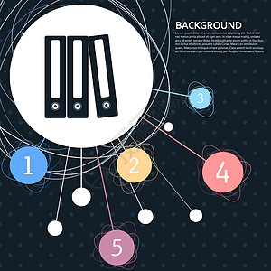 文件夹图标具有切中要点的背景和信息图表样式 韦克托图片