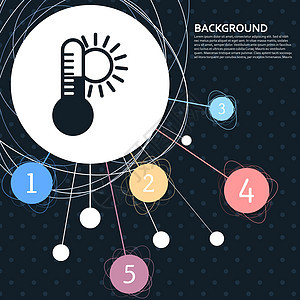 气候图标 背景恰到好处 具有信息图表风格 韦克托图片