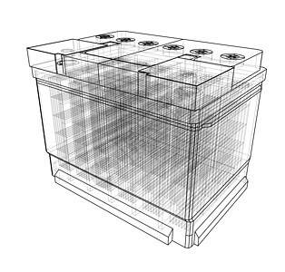 电瓶车轮廓  3 的矢量渲染技术电池累加器蓝图细胞电压活力工程容量来源图片