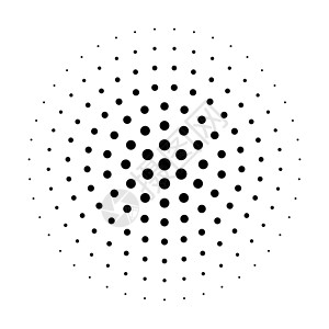 抽象半色调圆黑色圆形邮票插图绘画流行音乐圆圈印刷风格印迹图片
