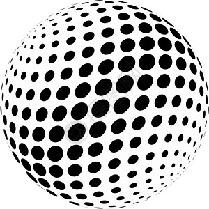 交叉排列圆点的半径 3D 区域 简单的现代设计矢量元素 黑白两色图片