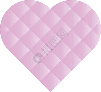 带有粉红色渐变的方形瓷砖的心形马赛克 爱的象征 它制作图案矢量图片