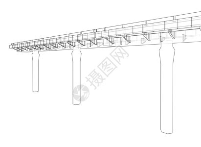 桥梁素描  3d 它制作图案建筑草图绘画建筑学背景图片