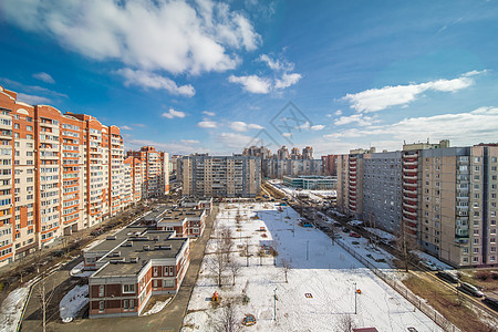 现代住宅楼房白色天空建筑物季节蓝色住房财产城市房子建筑图片