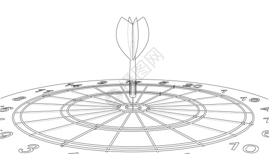 目标中的箭头  3d 它制作图案绘画闲暇创造力草图煤炭游戏蓝图运动飞镖优胜者图片