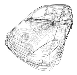 汽车数字化线框技术的高清图片