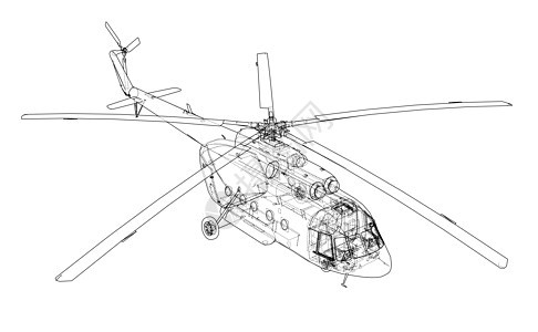 直升机工程图运输3d螺旋桨绘画打印车辆飞机航空草图蓝图背景图片