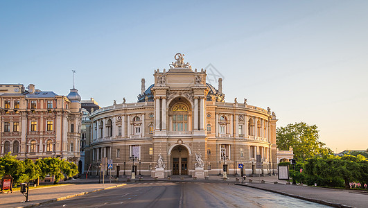 敖德萨歌剧院芭蕾舞天空雕塑景观城市建筑剧院房子国家歌剧图片