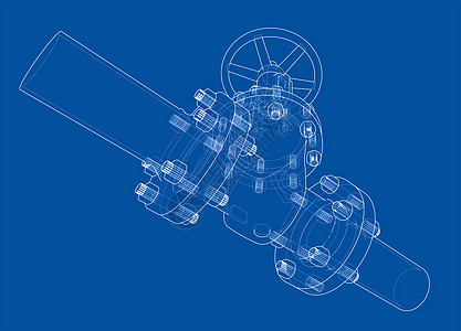 工业阀门  3d 它制作图案旋转绘画管道螺栓金属管子龙头气体工程化学品图片