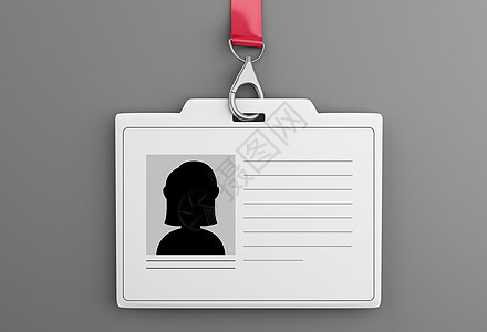 3d 白色塑料身份证牌 带木场安全持有者凭据贵宾持卡文档配饰绳索商业身份图片