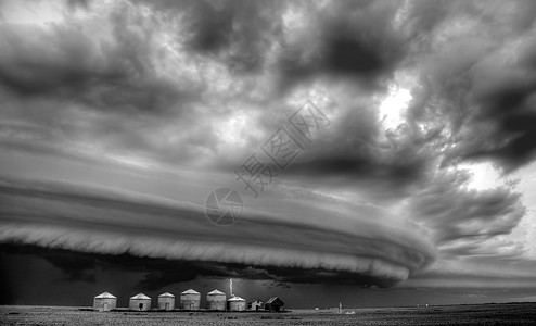 Prairie 风暴萨斯喀彻温天空天气场景荒野雷雨罢工戏剧性噪音闪电草原图片