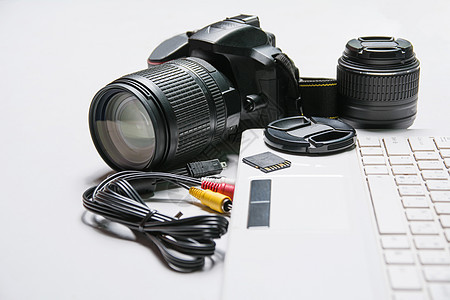 数字摄影工作站 现代数码相机 笔记本电脑c图片