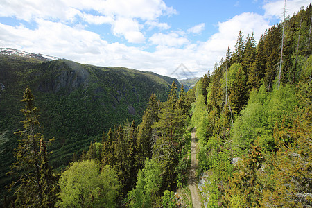 山谷和山山风景远足农村天空荒野旅游森林岩石丘陵国家图片