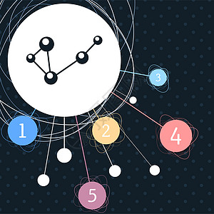 具有点背景和信息图表样式的分子图片