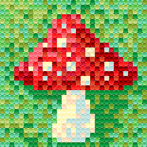 Amanita蘑菇是用像素风格绘制的 供个人设计之用图片
