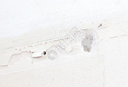 墙壁里有洞建设者钻头装修房间工具石膏改造白色精加工图片