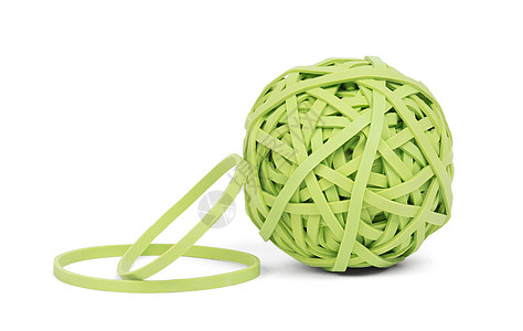 橡胶圈球绿色活力松紧带拉伸橡皮筋照片办公室橡皮图片