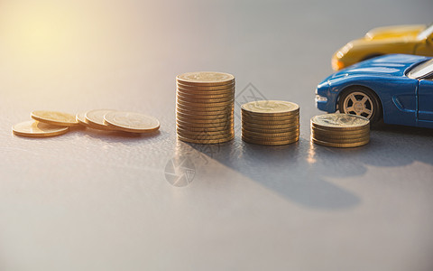 汽车保险和汽车服务概念 商业概念 汽车在现金棕榈保修单财富注意力信号硬币创造力维修车辆图片