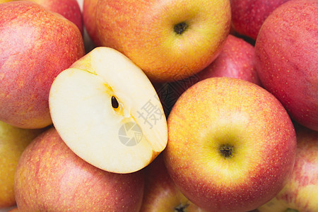 红苹果水果和蔬菜背景 健康有机新鲜食品叶子饮食食物团体农业花园甜点小吃营养植物图片