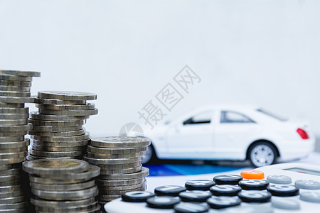 硬币和计算器 汽车服务 汽车服务的汽车保险创造力收益玩具财富经济运输信号维修作坊现金图片