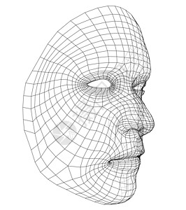 线框抽象人体表识别代码男性软件扫描器检测眼睛传感器验证男人图片