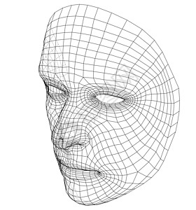 线框抽象人体表软件代码身份安全验证传感器扫描器男性男人识别图片