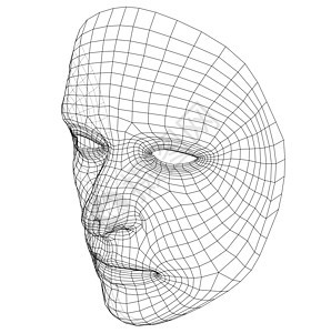 线框抽象人体表软件代码身份安全验证传感器扫描器男性男人识别背景图片