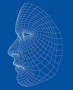 线框抽象人体表软件验证检测男人男性蓝色鉴别读者电脑钥匙图片