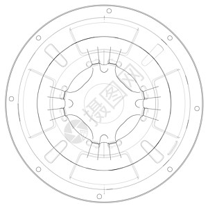 外观次woofer 扬声器 矢量电子艺术品线条音乐会技术音乐插图舞蹈艺术绘画图片