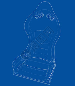 Car 座椅剖面矢量转换为 3d事故车辆控制草图椅子运输软垫绘画汽车安全图片