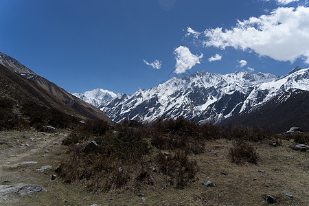 尼泊尔Langtand河谷登山远足浪塘生态山脉旅行天空假期旅游图片