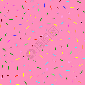 甜甜圈粉红色纹理 釉料和彩色洒水无缝图案面包庆典插图奶油生日卡片糖果巧克力蛋糕孩子图片