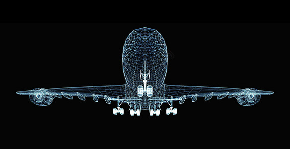 抽象的数字飞机辉光乘客旅行航空空气绘画黑色商业技术蓝色图片