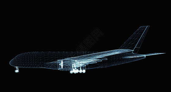 抽象的数字飞机技术旅行飞机场3d假期翅膀航班网络蓝色黑色图片