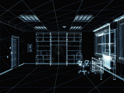 抽象的 3d 内部辉光房子绘画蓝图建筑学工程商业草图线条家具图片