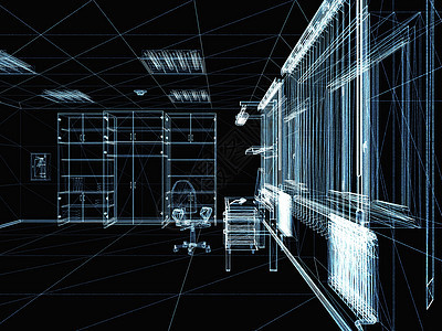 抽象的 3d 内部蓝图印刷房间艺术窗户建筑学绘画建造草图商业图片