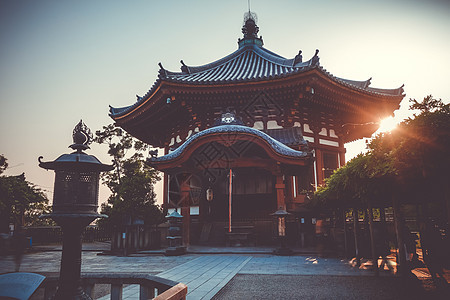 日本奈拉 Kofukuji佛教寺庙世界建筑学宝塔历史木头建筑神社公园佛教徒天空图片