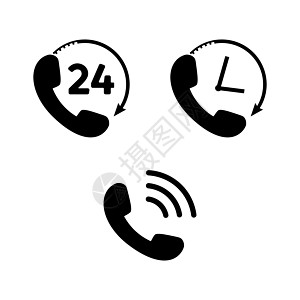 在平面样式中设置的电话图标 电话符号图片