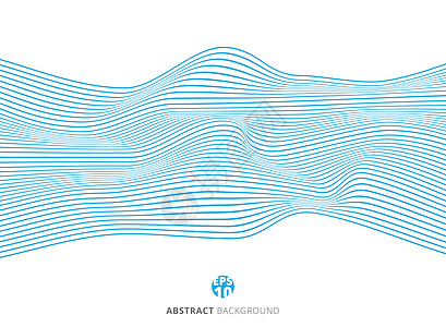 白色背景上的抽象蓝线波浪图案运动商业漩涡作品插图墙纸网络蓝色海洋液体图片