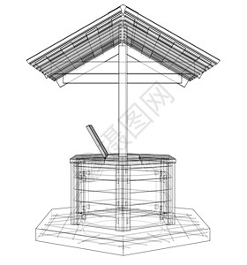 水井工程 韦克托草图建筑来源乡村蓝图木头花园村庄农业国家图片