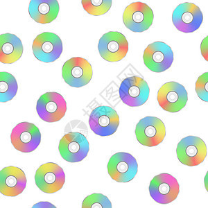色彩多彩的数码磁盘无缝模式图片